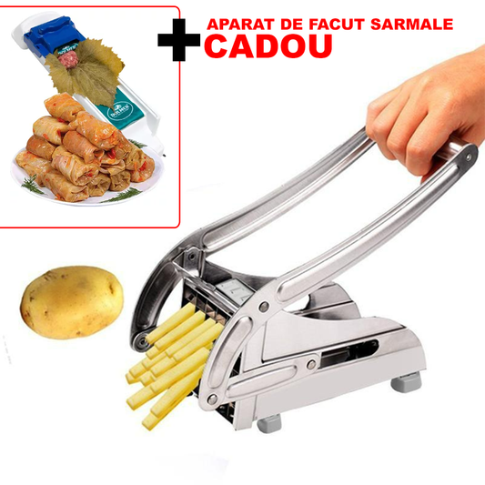 Aparat de taiat cartofi din otel inoxidabil + aparat de facut sarmale CADOU