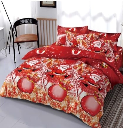 Lenjerie de pat de Craciun 6 piese