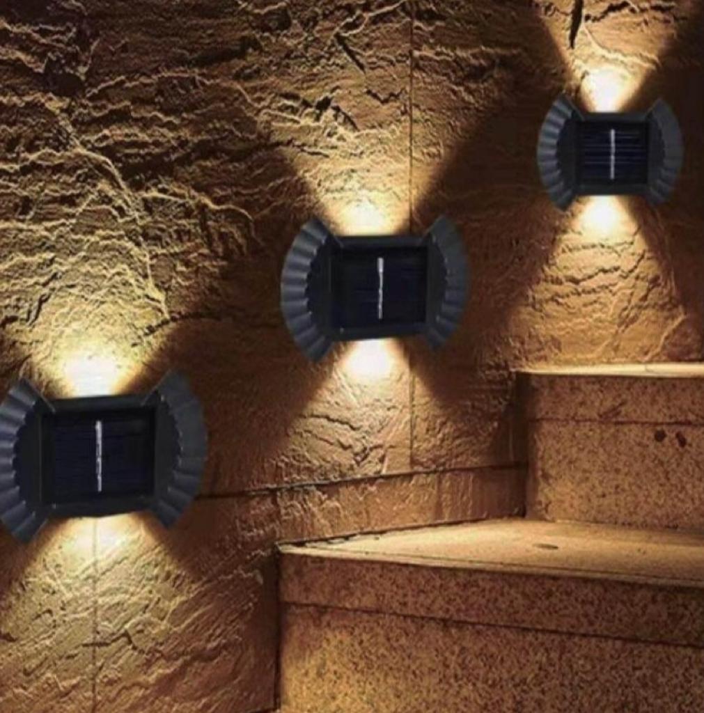 SET 4X LAMPA SOLARA CU LUMINA BIDIRECTIONALA