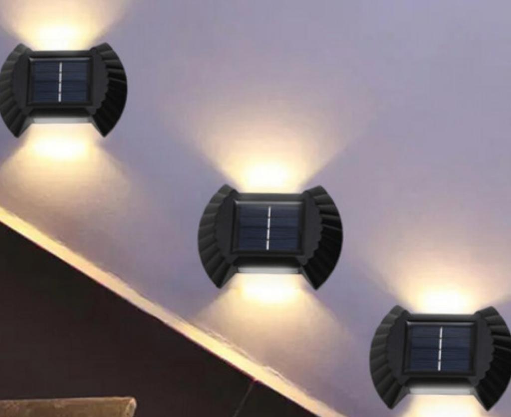 SET 4X LAMPA SOLARA CU LUMINA BIDIRECTIONALA