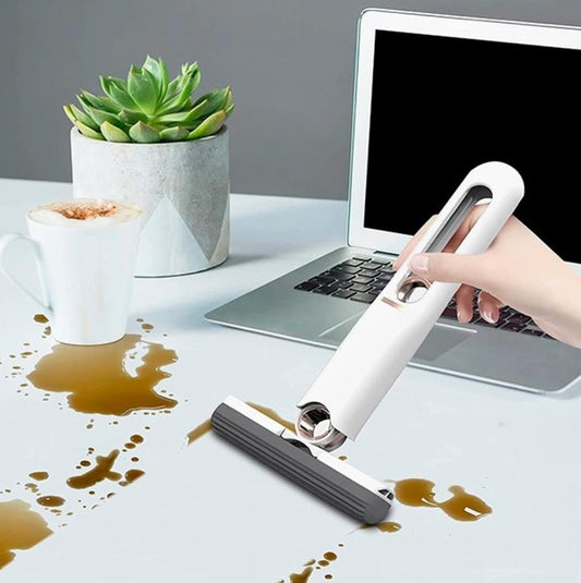 MINI MOP CU LAVETA ABSORBANTA PENTRU MOBILIER