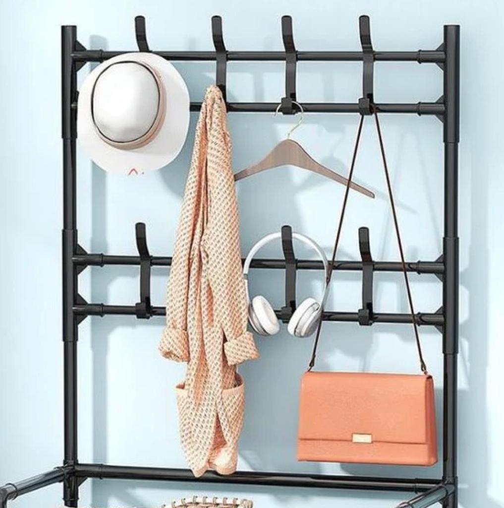 CUIER HAINE CU SUPORT PENTRU PANTOFI, 5 RAFTURI