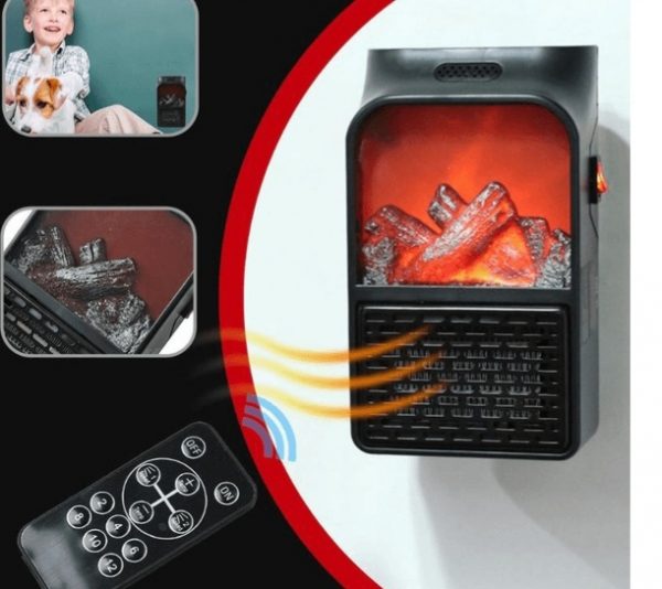 AEROTERMA PORTABILA CU TELECOMANDA + DISPLAY PUTERE 900W