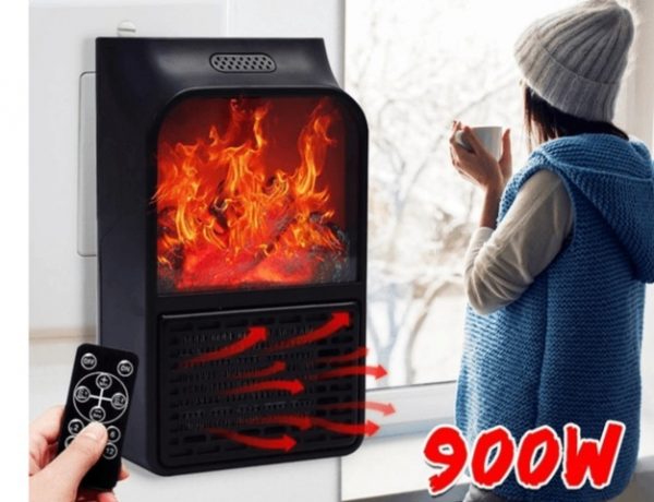 AEROTERMA PORTABILA CU TELECOMANDA + DISPLAY PUTERE 900W