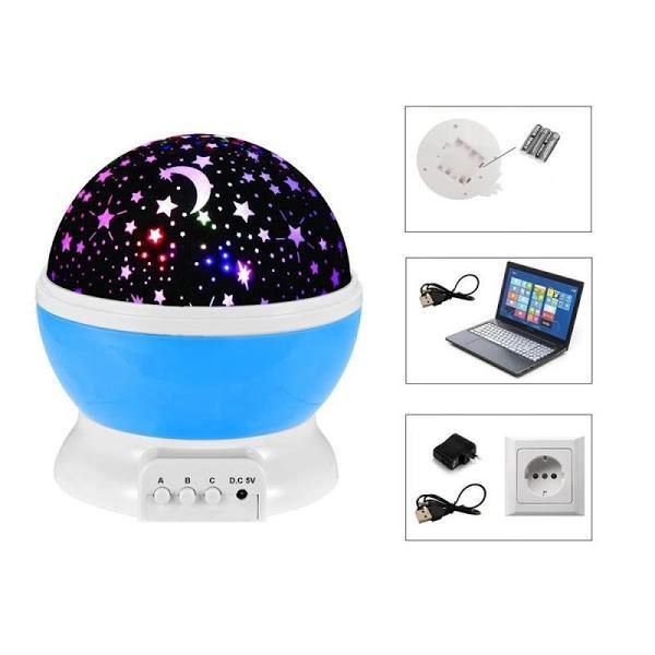 LAMPA ROTATIVA CU STELE SI LUNA